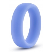 Голубое люминесцентное кольцо Silicone Glo Cock Ring - Blush Novelties - в Черкесске купить с доставкой