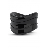 Черное эрекционное кольцо на мошонку Beef Ball Stretcher Snug - Blush Novelties - в Черкесске купить с доставкой