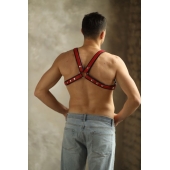 Черно-красная мужская портупея Black-Red - БДСМ Арсенал - купить с доставкой в Черкесске