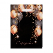 Пакет с вырубной ручкой и принтом в виде шариков (30х40 см) - Сима-Ленд - купить с доставкой в Черкесске