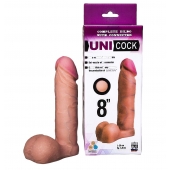 Фаллическая насадка для страпона UNICOCK 8  - 20 см. - LOVETOY (А-Полимер) - купить с доставкой в Черкесске