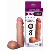 Фаллическая насадка для страпона UNICOCK 8  - 20 см. - LOVETOY (А-Полимер) - купить с доставкой в Черкесске