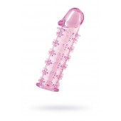 Розовая насадка на пенис с шипами - 12,5 см. - A-toys - в Черкесске купить с доставкой