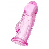 Розовая насадка на пенис с шипиками и коготком - 13,5 см. - A-toys - в Черкесске купить с доставкой