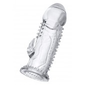 Прозрачная насадка на пенис с шипиками и коготком - 13,5 см. - A-toys - в Черкесске купить с доставкой