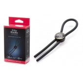 Тёмно-серое эрекционное кольцо с зажимом Again and Again Adjustable Cock Ring - Fifty Shades of Grey - в Черкесске купить с доставкой