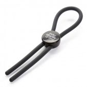 Тёмно-серое эрекционное кольцо с зажимом Again and Again Adjustable Cock Ring - Fifty Shades of Grey - в Черкесске купить с доставкой