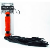 Нежная плеть с красным мехом BDSM Light - 43 см. - БДСМ Арсенал - купить с доставкой в Черкесске