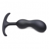 Черный массажер простаты с утяжелителями Premium Silicone Weighted Prostate Plug Medium - 16,3 см. - XR Brands - в Черкесске купить с доставкой