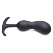 Черный массажер простаты с утяжелителями Premium Silicone Weighted Prostate Plug Large - 18,8 см. - XR Brands - в Черкесске купить с доставкой
