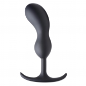 Черный массажер простаты с утяжелителями Premium Silicone Weighted Prostate Plug Large - 18,8 см. - XR Brands - в Черкесске купить с доставкой