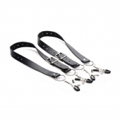 Ремни с зажимами для половых губ Spread Labia Spreader Straps with Clamps - XR Brands - купить с доставкой в Черкесске