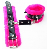 Оковы на ноги с розовым мехом BDSM Light - БДСМ Арсенал - купить с доставкой в Черкесске