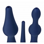 Набор из 3 универсальных насадок для анального душа Universal 3 Piece Silicone Enema Attachment Set - XR Brands - купить с доставкой в Черкесске