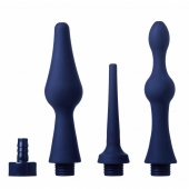 Набор из 3 универсальных насадок для анального душа Universal 3 Piece Silicone Enema Attachment Set - XR Brands - купить с доставкой в Черкесске