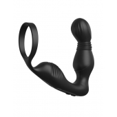 Черный вибростимулятор простаты с эрекционным кольцом Ass-Gasm Pro P-Spot Milker - Pipedream - в Черкесске купить с доставкой