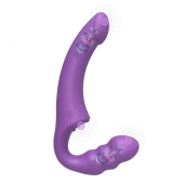 Фиолетовый безремневой страпон Straples Strap-On Dildo - Erokay - купить с доставкой в Черкесске
