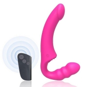 Розовый безремневой страпон Straples Strap-On Dildo - Erokay - купить с доставкой в Черкесске