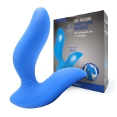 Синий вибромассажер простаты 3,5’’ Curve P-spot Massager - 12 см. - Erokay - в Черкесске купить с доставкой