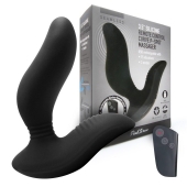 Черный вибромассажер простаты 3,5’’ Remote Control Curve P-spot Massager - 12 см. - Erokay - в Черкесске купить с доставкой