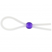 Прозрачное лассо с фиолетовой бусиной SILICONE COCK RING WITH BEAD LAVENDER - NMC - в Черкесске купить с доставкой