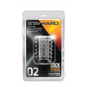 Прозрачная насадка на пенис с шишечками STAY HARD COCK SLEEVE 02 CLEAR - Blush Novelties - в Черкесске купить с доставкой