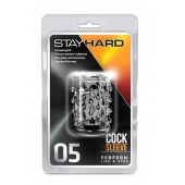 Прозрачная насадка с капельками STAY HARD COCK SLEEVE 05 CLEAR - Blush Novelties - в Черкесске купить с доставкой