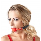 Силиконовый кляп-шар на чёрных ремешках Red Gag silicone - Orion - купить с доставкой в Черкесске