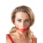 Силиконовый кляп-шар на чёрных ремешках Red Gag silicone - Orion - купить с доставкой в Черкесске