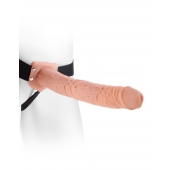 Фаллопротез телесного цвета Hollow Strap-On - 29 см. - Pipedream - купить с доставкой в Черкесске