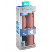 Телесная вибронасадка на член 3  Vibrating Mega X-tension with Remote - 22,9 см. - Pipedream - в Черкесске купить с доставкой