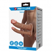 Реалистичная полая насадка на член для двойного проникновения Yairon - 17,5 см. - Baile - купить с доставкой в Черкесске