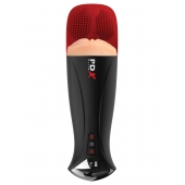 Телесный мастурбатор-вагина в черной колбе с вибрацией Fuck-O-Matic Pro XL - Pipedream - в Черкесске купить с доставкой