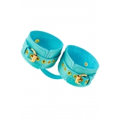 Голубые однослойные кожаные оковы - Pecado - купить с доставкой в Черкесске