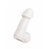 Белая свеча в форме пениса - 47 гр. - Pecado - купить с доставкой в Черкесске
