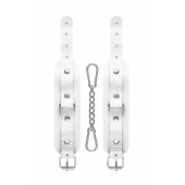 Белые узкие наручники-браслеты со скруглёнными углами - Pecado - купить с доставкой в Черкесске