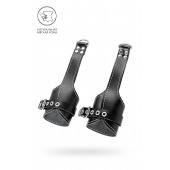 Черные подвесы с белой строчкой - Pecado - купить с доставкой в Черкесске