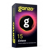 Презервативы анатомической формы с точечной и ребристой структурой Ganzo Extase - 15 шт. - Ganzo - купить с доставкой в Черкесске
