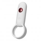 Белое эрекционное виброкольцо с пультом ДУ - Youvic - в Черкесске купить с доставкой
