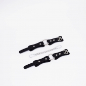 Черные кожаные наручники с кольцом - Crazy Handmade - купить с доставкой в Черкесске