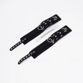 Черные кожаные оковы Sex - Crazy Handmade - купить с доставкой в Черкесске