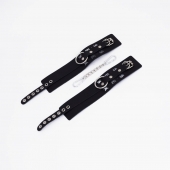 Черные кожаные оковы Sex - Crazy Handmade - купить с доставкой в Черкесске