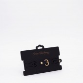 Черный кожаный ошейник с золотистой фурнитурой - Crazy Handmade - купить с доставкой в Черкесске