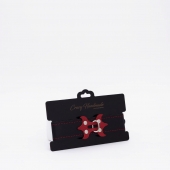 Черный ошейник с красным декором и строчкой - Crazy Handmade - купить с доставкой в Черкесске