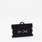 Черный ошейник из высококачественной натуральной кожи - Crazy Handmade - купить с доставкой в Черкесске