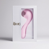 Розовый вибромассажёр с деликатными токами - Youvic - купить с доставкой в Черкесске