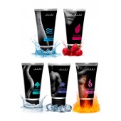 Набор из 5 лубрикантов JUJU (увлажняющий, Hot+, Long, Anal, малина) - JuJu - купить с доставкой в Черкесске