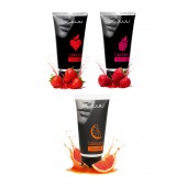 Набор из 3 съедобных лубрикантов JUJU (клубника, малина, грейпфрут) - JuJu - купить с доставкой в Черкесске