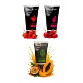 Набор из 3 съедобных лубрикантов JUJU (клубника, малина, тропические фрукты) - JuJu - купить с доставкой в Черкесске
