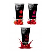 Набор из 3 съедобных лубрикантов JUJU (клубника, малина, вишня) - JuJu - купить с доставкой в Черкесске